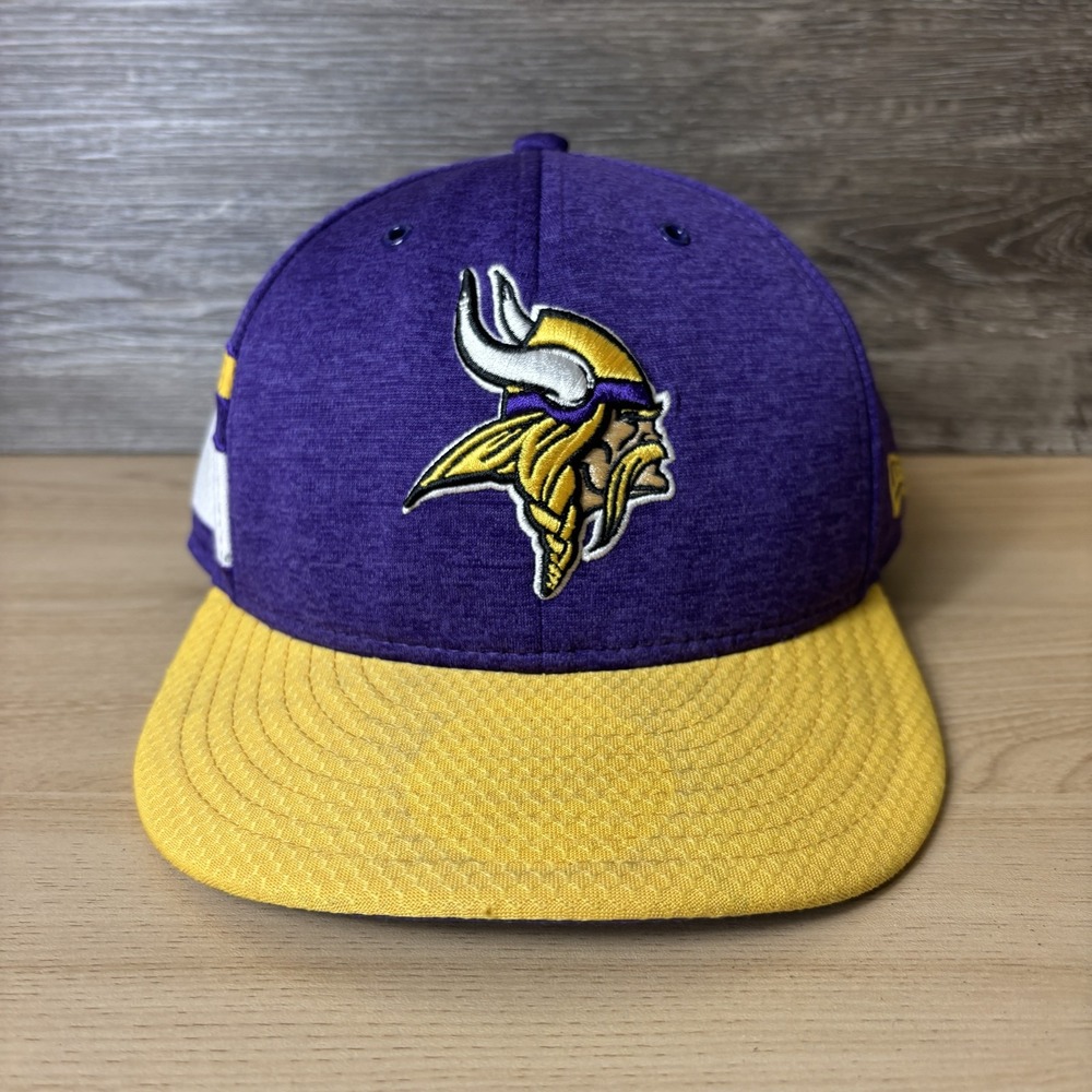 Minnesota Vikings Hat Cap Snap Back Purple Yellow NFL Football New Era Mens